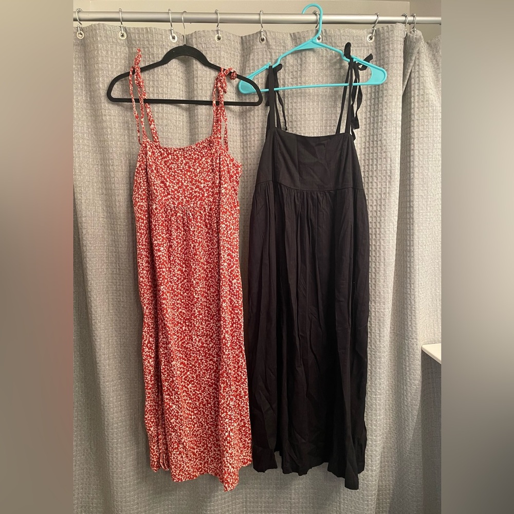 Two Old Navy Tie Top Midi/Maxi Dresses Sz Medium
